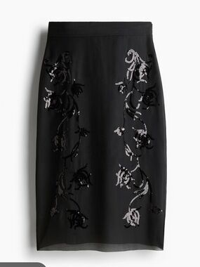 NWT H&M sequenced organza skirt